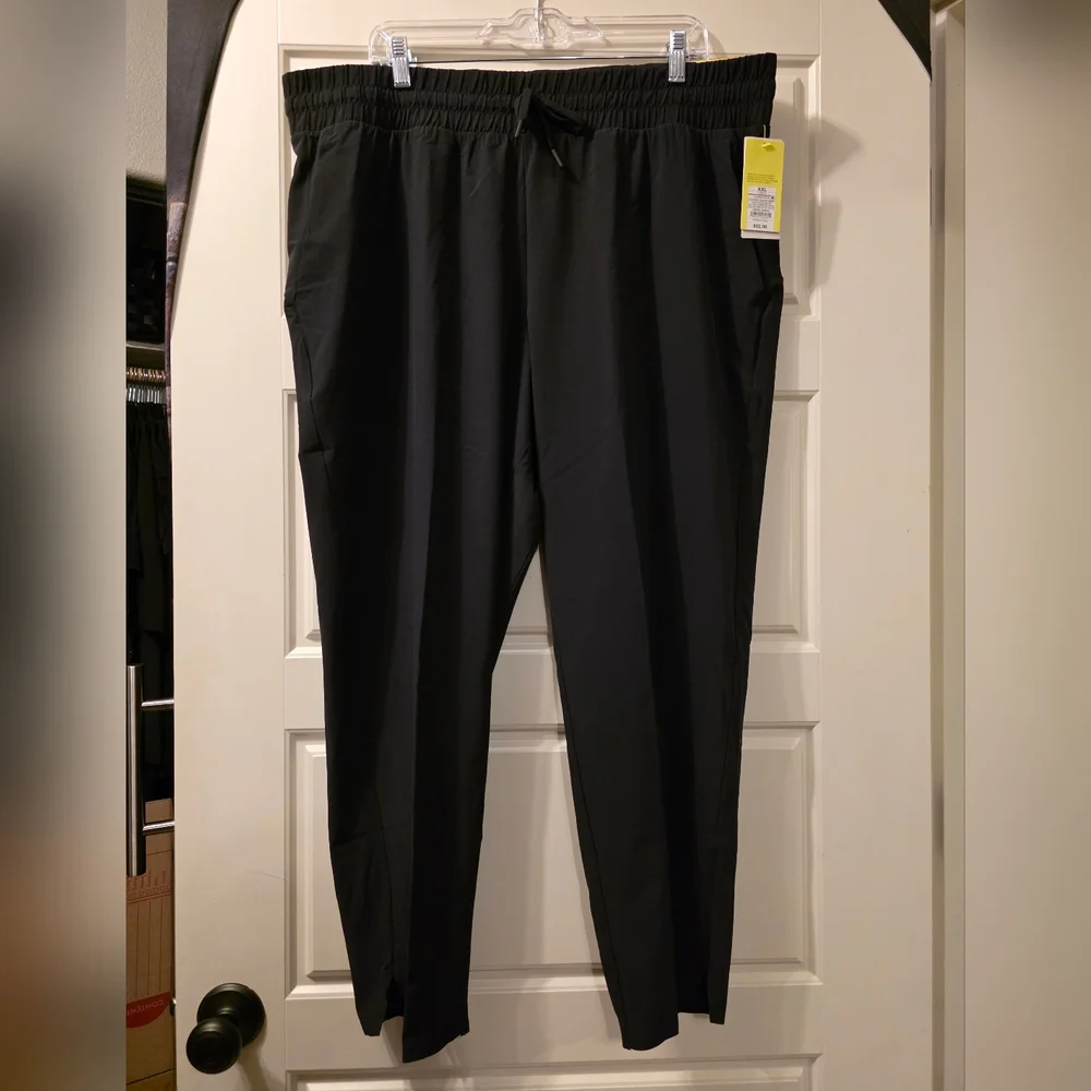 Womens Active Light High-Rise Taper Pants - Black XXL - Picture 1 of 7